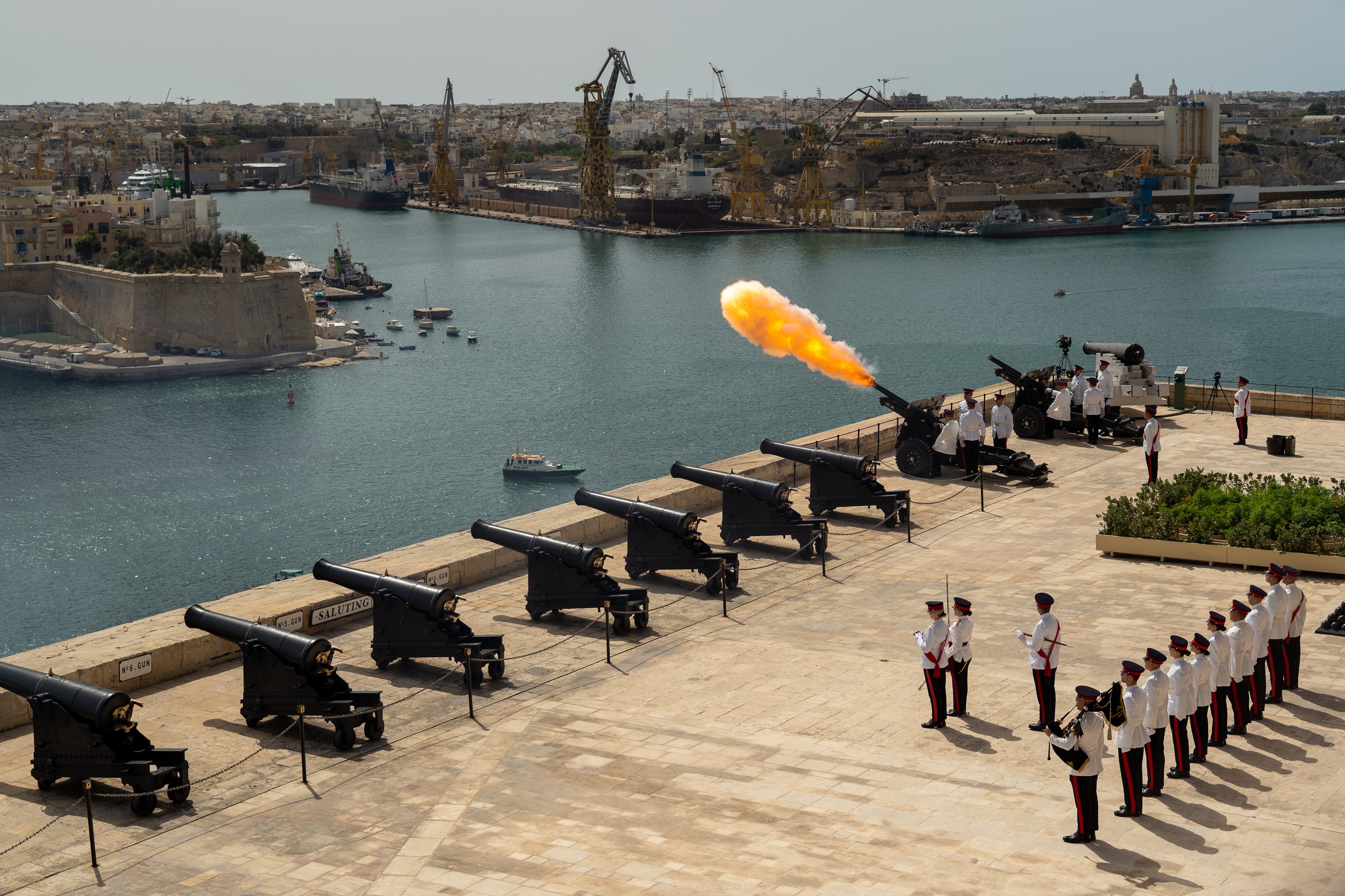 valletta saluting battery kanonnen