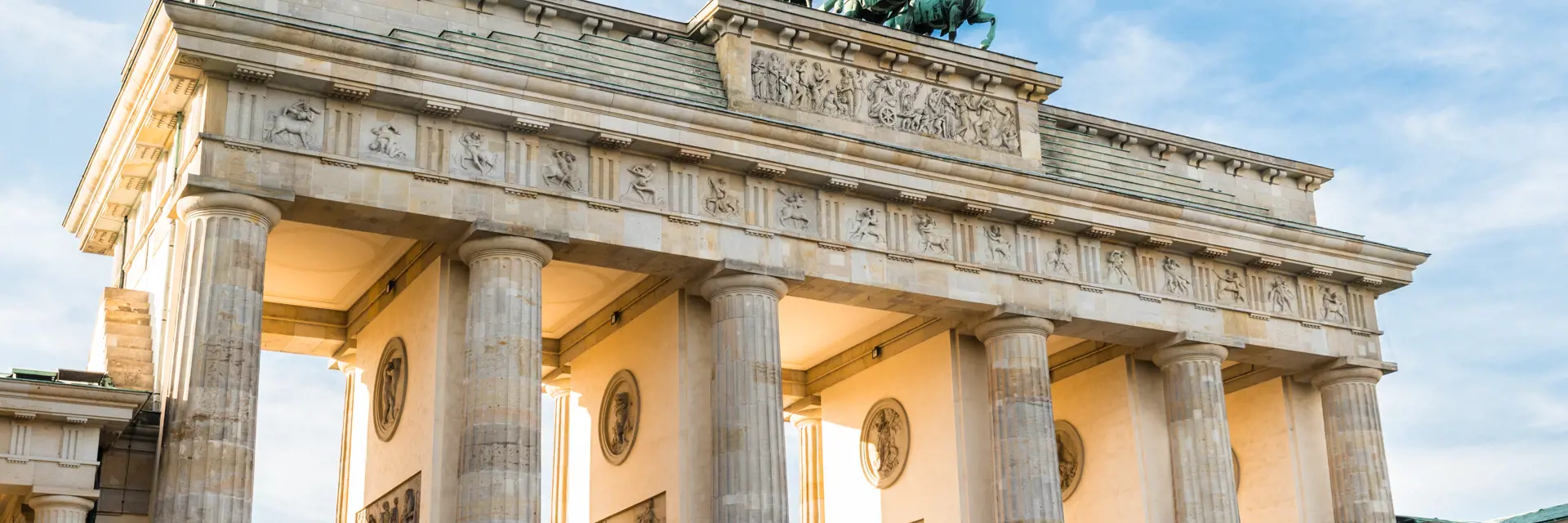 the famous brandenburg gate in berlin germany