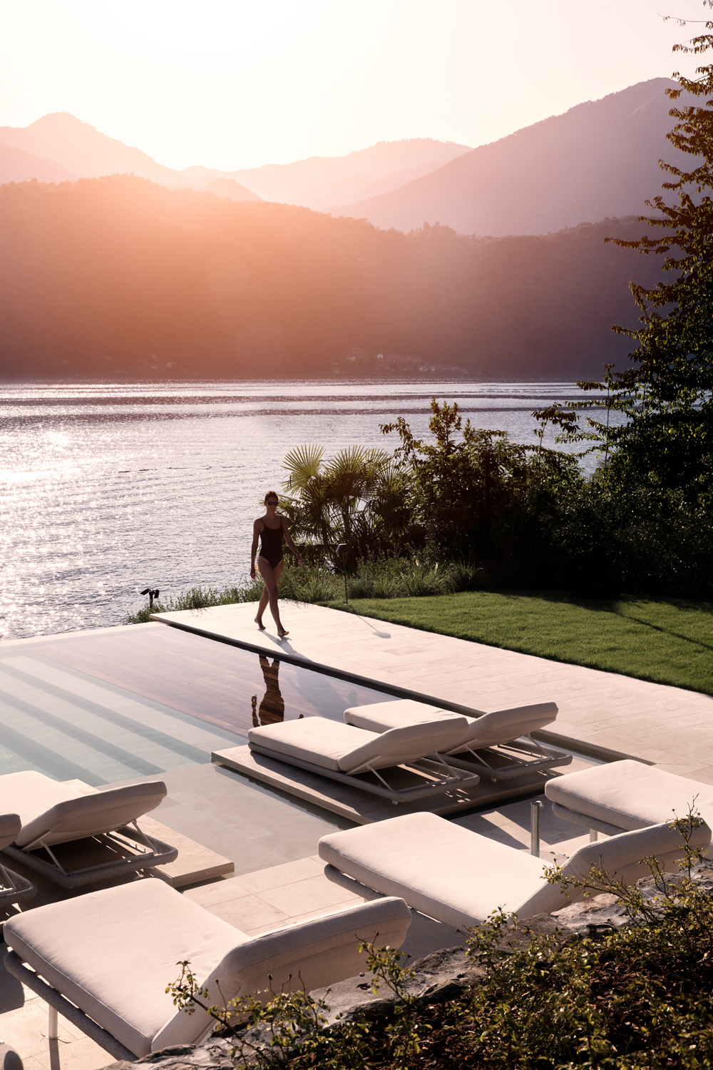 pool with view on lake