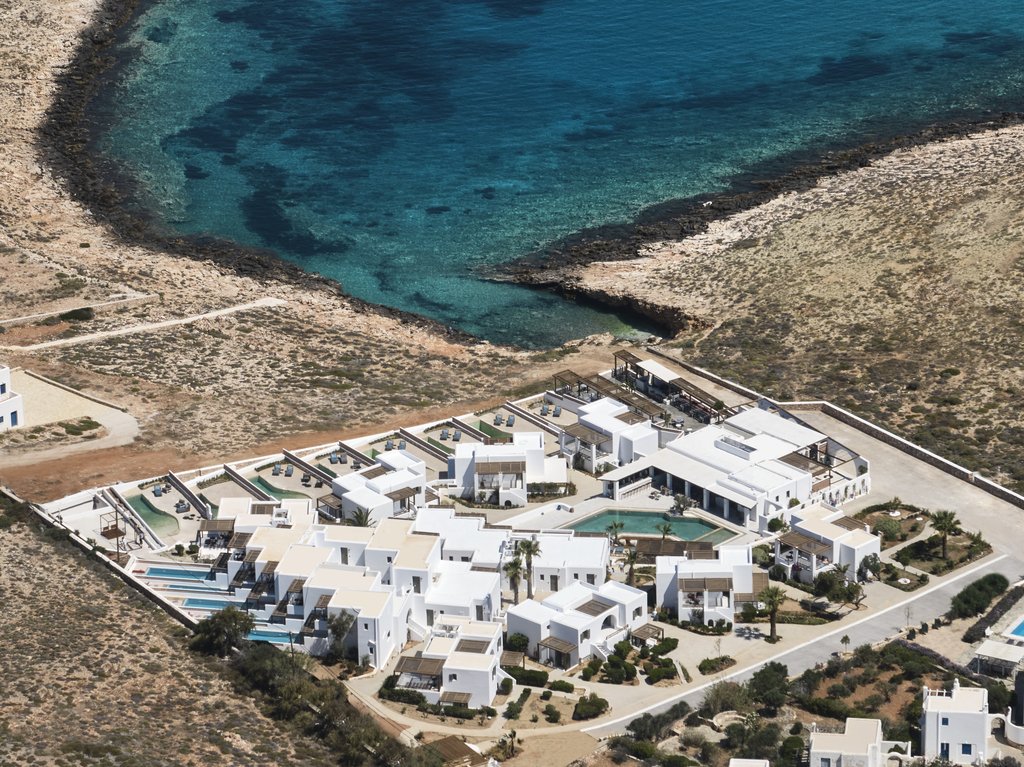 aerial view with sea
