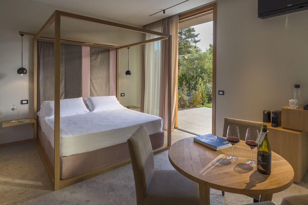lodge bedroom with view