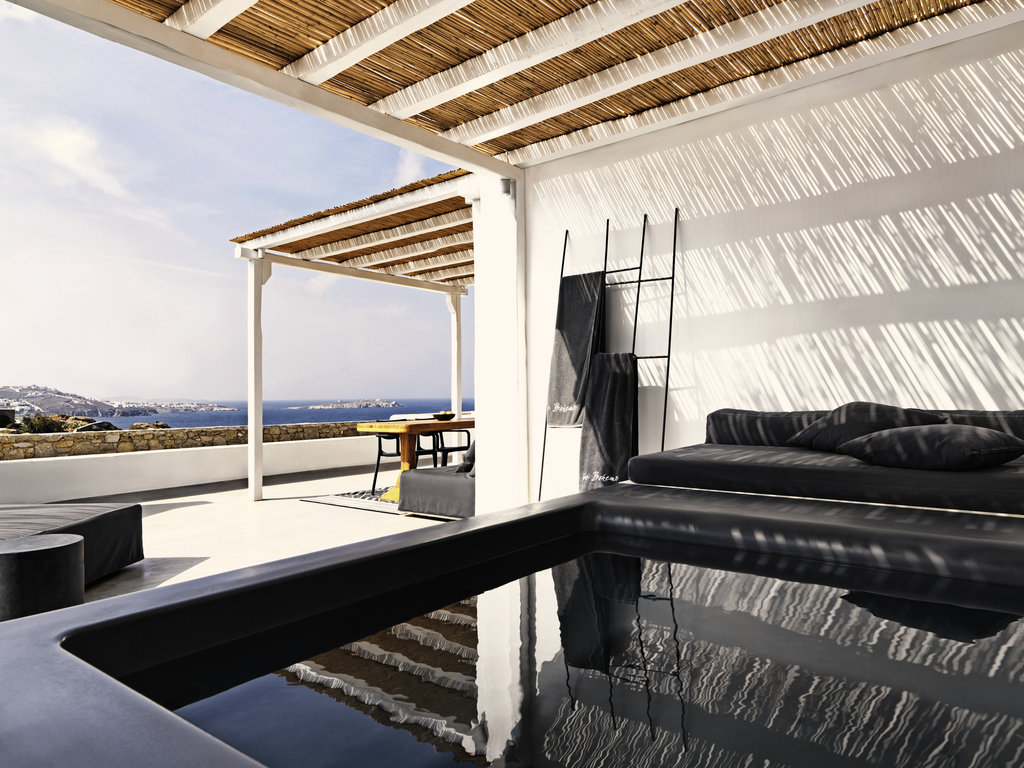 bohemian sunset sea view suite outdoor hot tub