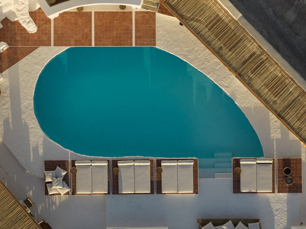 swimming pool view from above