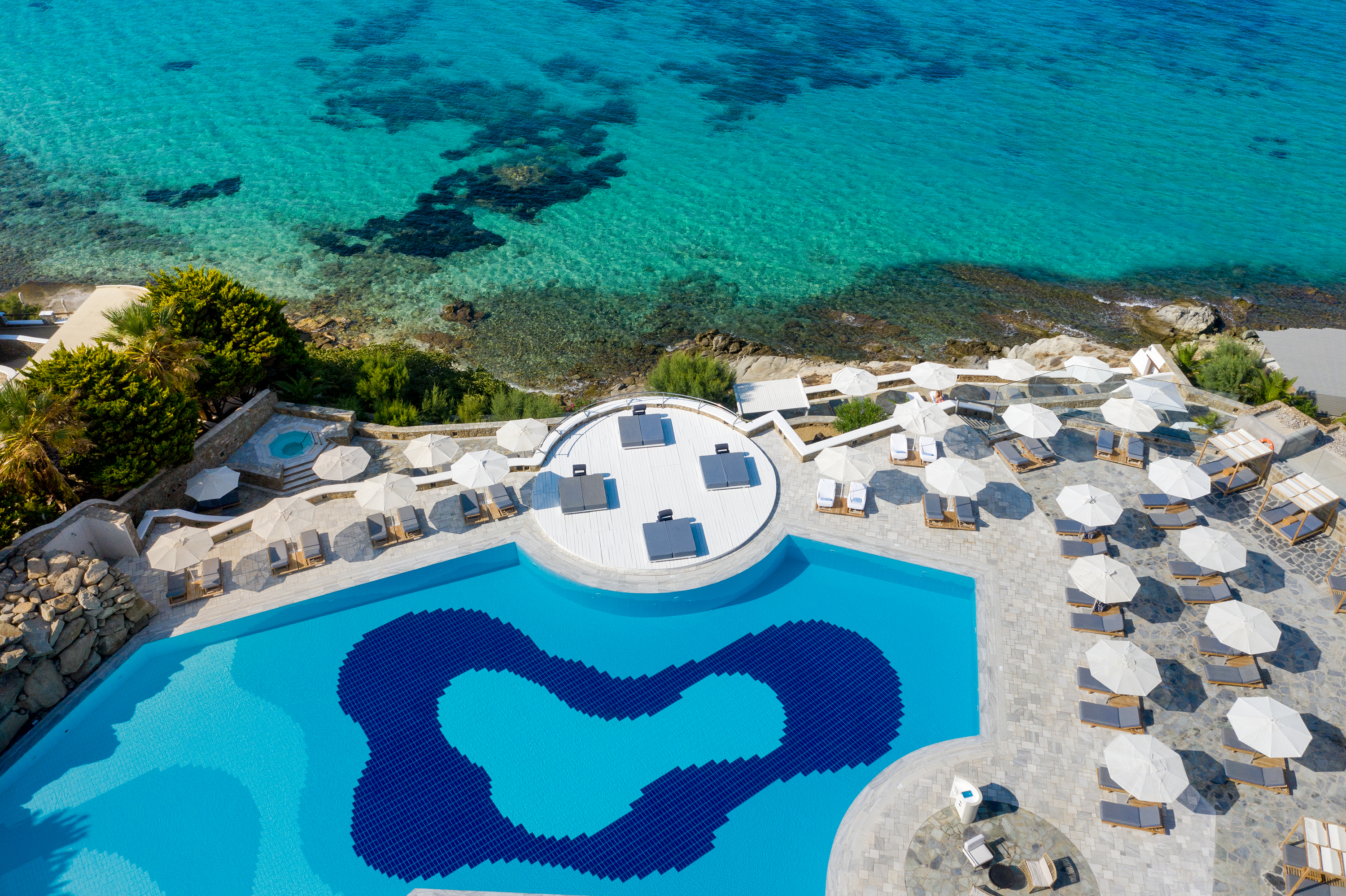 pool area by drone
