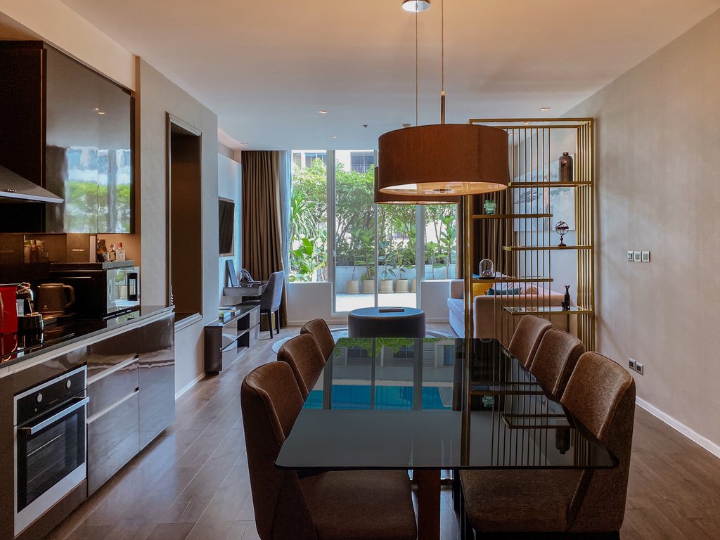 9 garden view two bedroom suite with terrace dining area