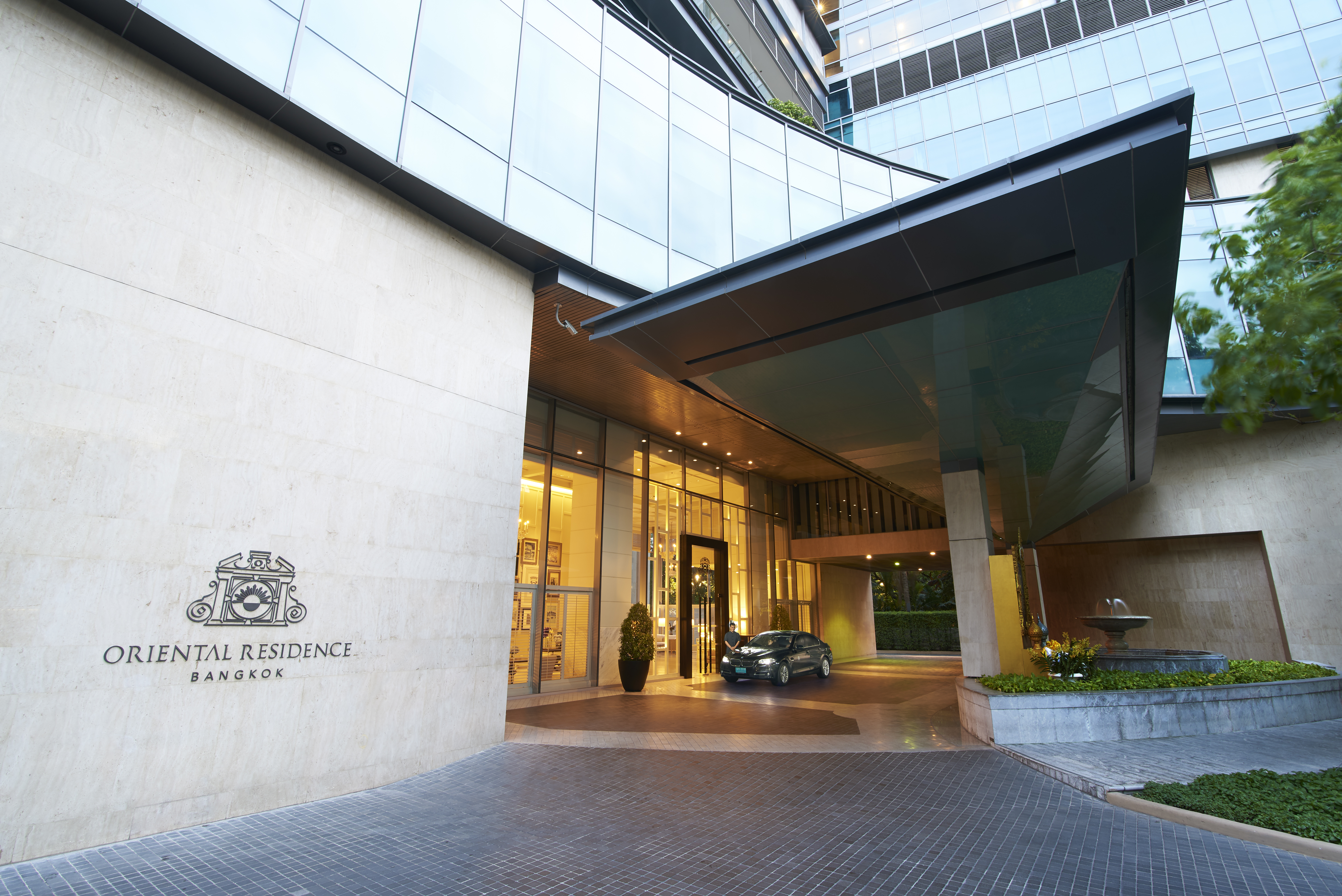 oriental residence bangkok lobby entrance day