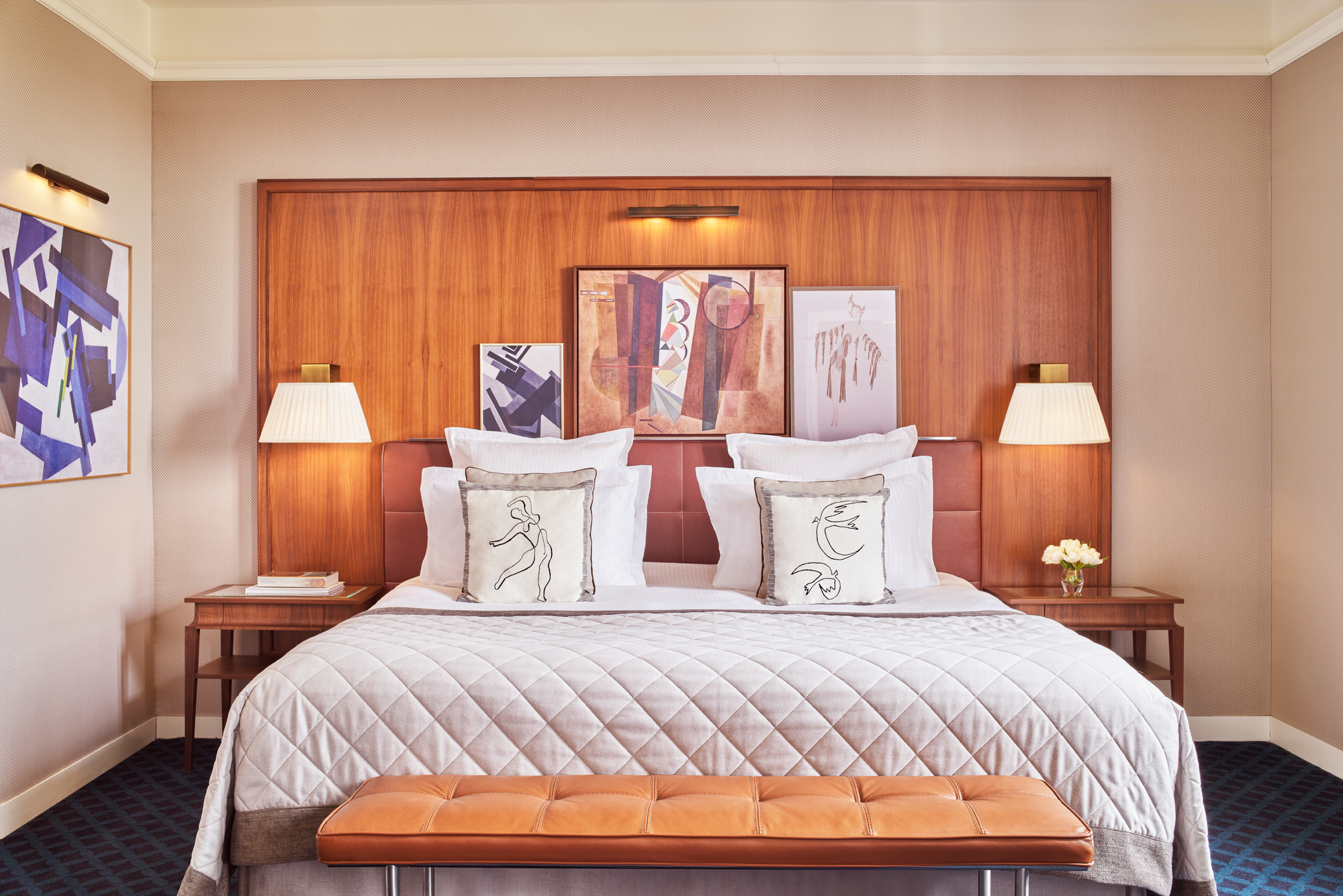 juniorsuite bleudeprusse lit