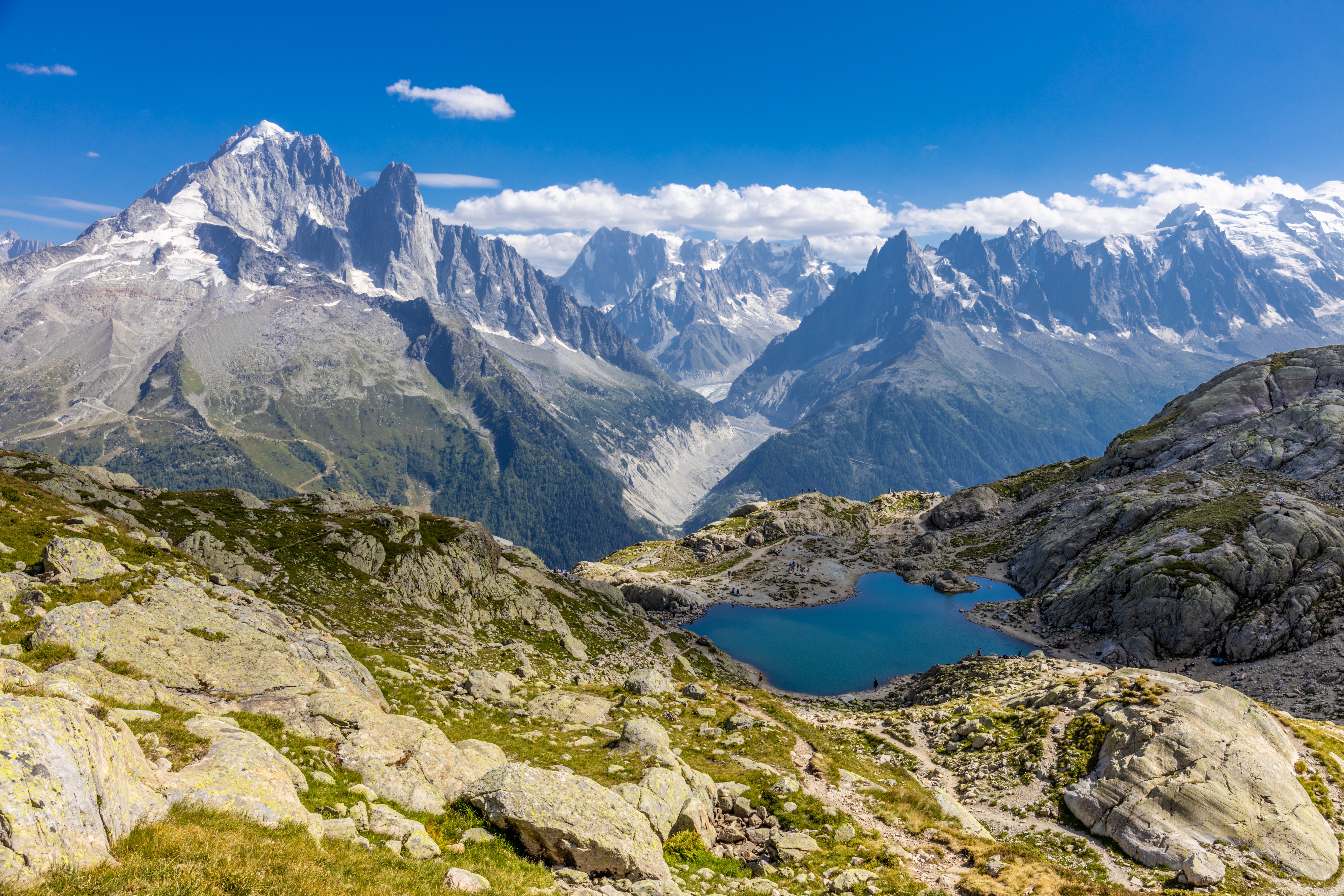 alps in chamonix valley france